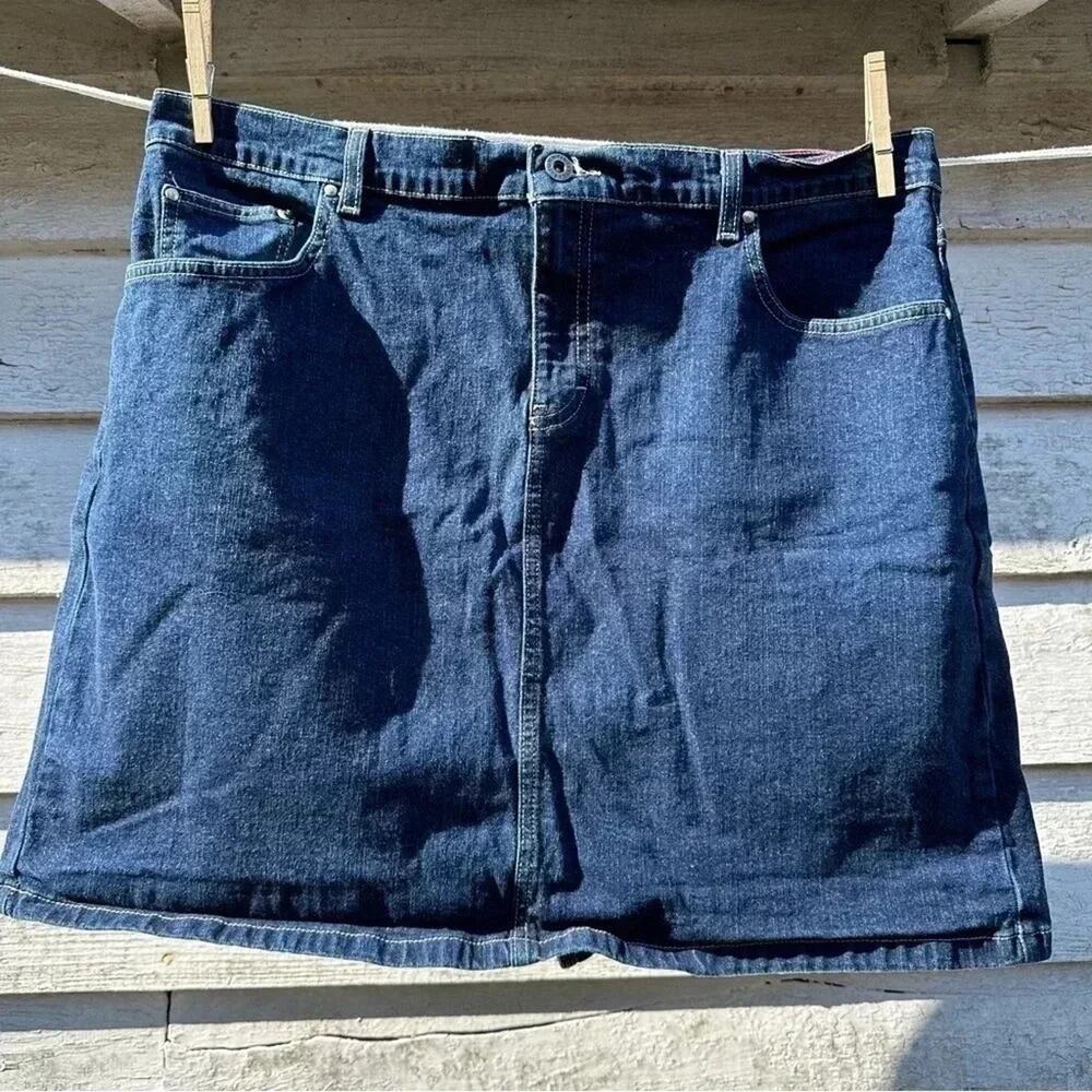 Vintage Tommy Hilfiger womens Denim short Skirt pockets streetwear